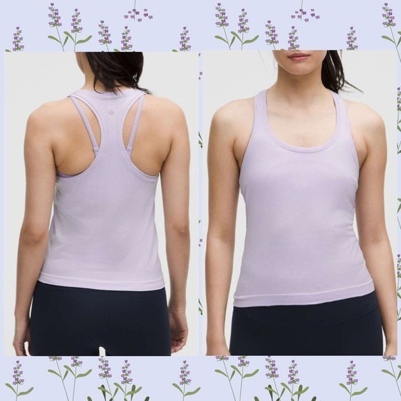 lululemon athletica Tops - Lululemon Swiftly‎ Tech Racerback Tank Top purple Lavender Frost size 12 NWT